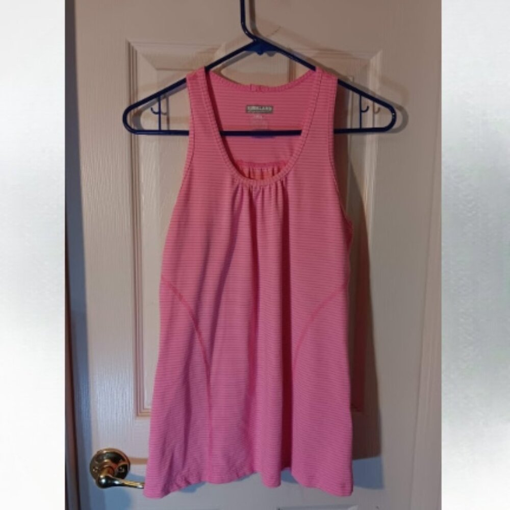Kirkland Signature Pink Ladies Racerback Moisture Wicking Active Tank, Size Sm